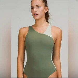 NWT Lululemon Nulu Asymmetrical Body Suit Green- sz 14